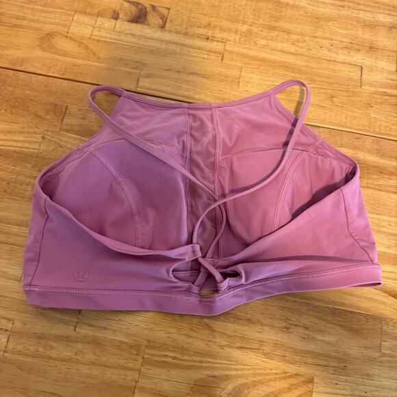 Lululemon Shoreline Cherry Tint Mauve Padded Bikini Top Size 8 - Picture 4 of 5